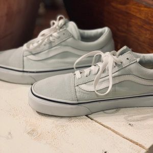 PALE BLUE, Old Skool vans, barely worn.